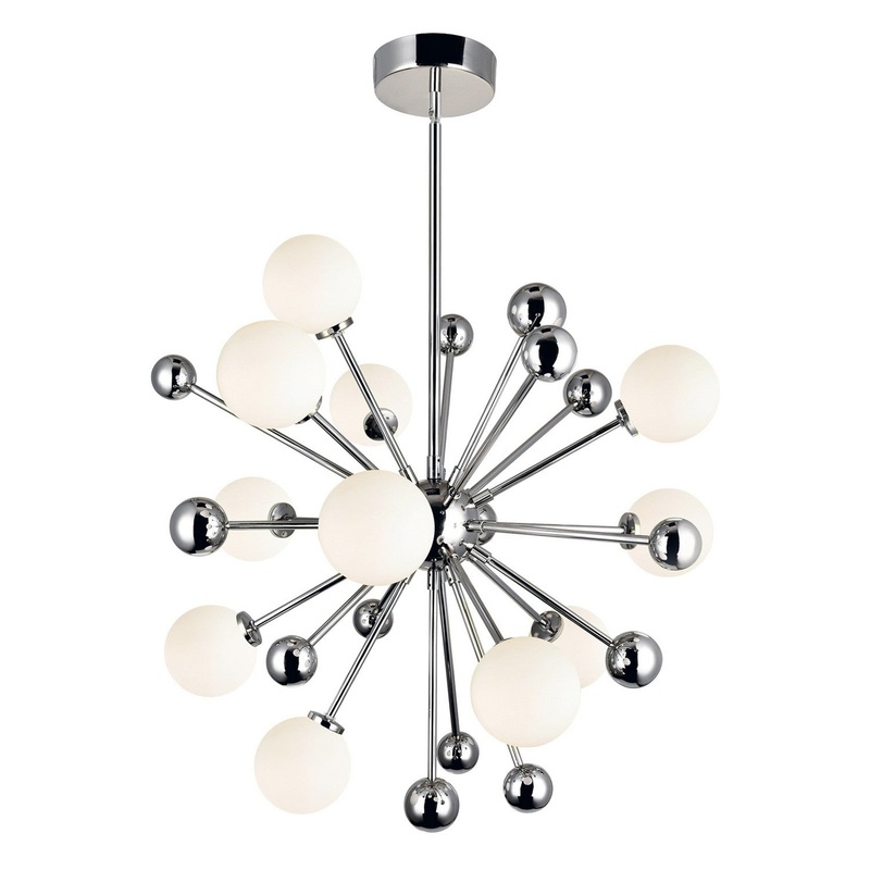 CWI Lighting 1125P24-11-613 Element LED Chandelier, Polished Nickel