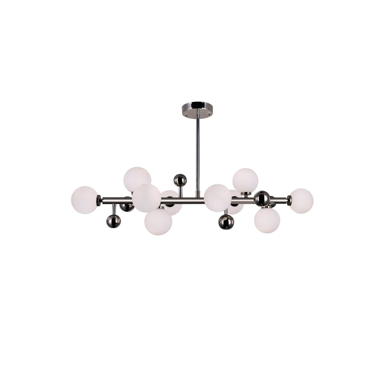CWI Lighting 1125P36-10-613 Element LED Chandelier, Polished Nickel