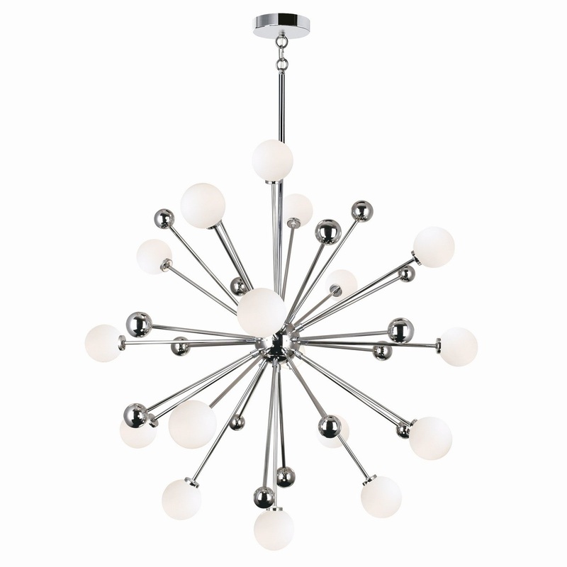 CWI Lighting 1125P39-17-613 Element LED Chandelier, Polished Nickel