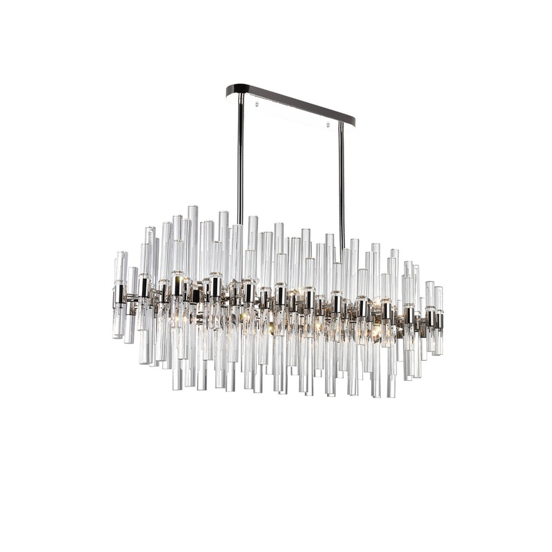 CWI Lighting 1137P40-16-613 Miroir 16 Light Pool Table Light, Polished Nickel