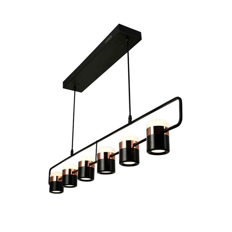 CWI Lighting 1147P45-6-101 Moxie LED Pool Table Light, Black