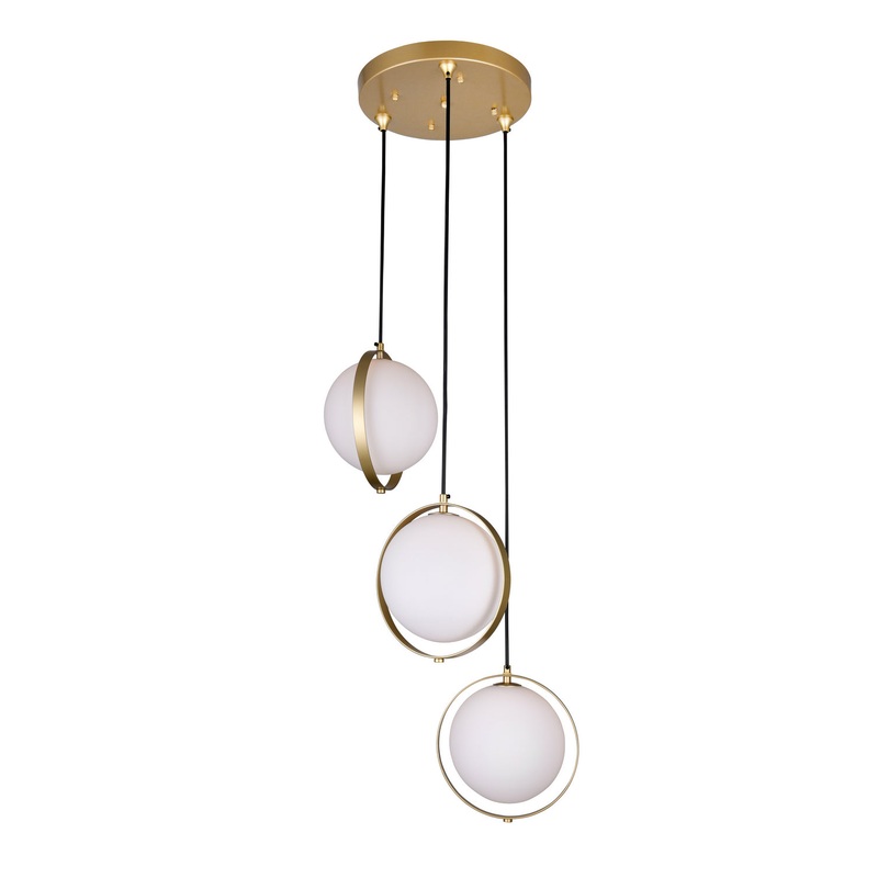 CWI Lighting 1153P16-3-169 Da Vinci LED Pendant, Medallion Gold