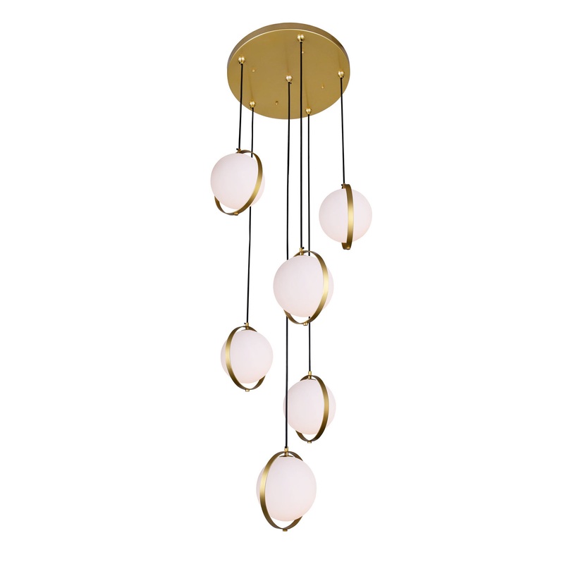 CWI Lighting 1153P24-6-169 Da Vinci LED Pendant, Medallion Gold