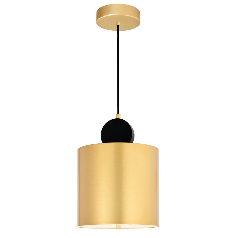 CWI Lighting 1156P9-625 Saleen LED Mini Pendant, Sun Gold & Black