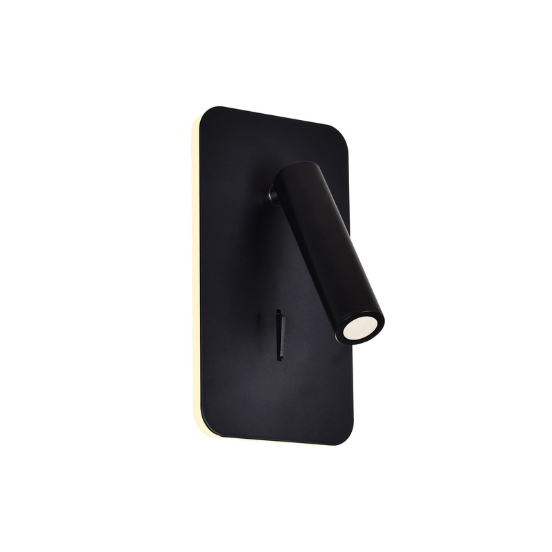 CWI Lighting 1243W6-101 Private I LED Wall Sconce, Matte Black