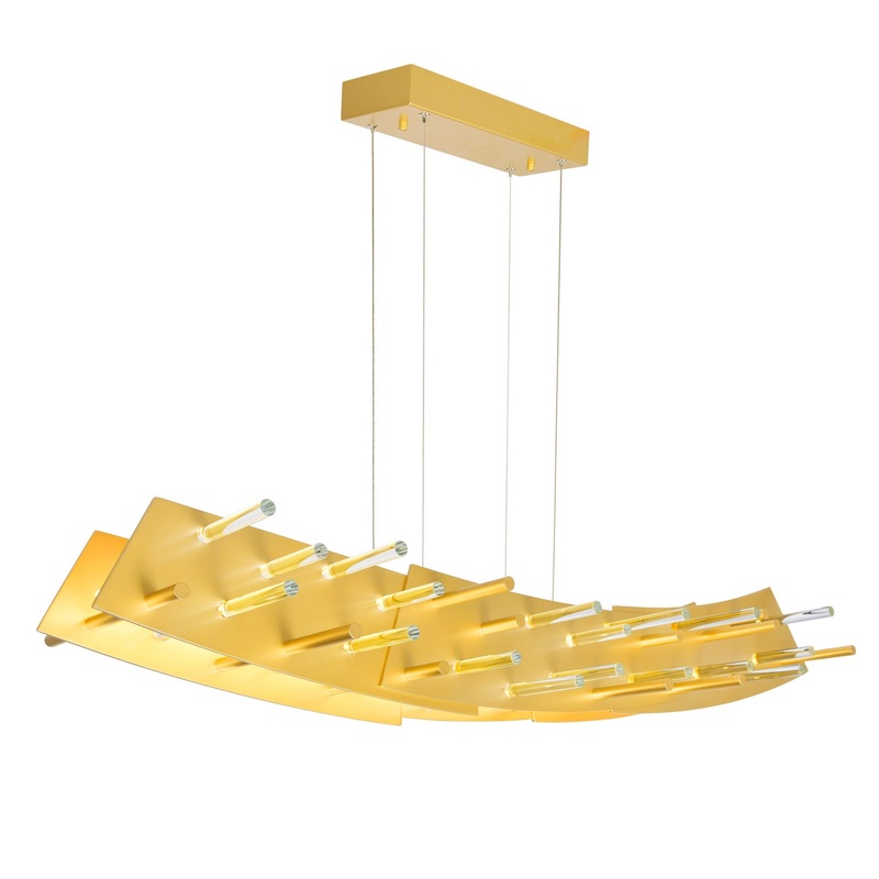 CWI Lighting 1244P40-602 Gondola LED Chandelier, Satin Gold