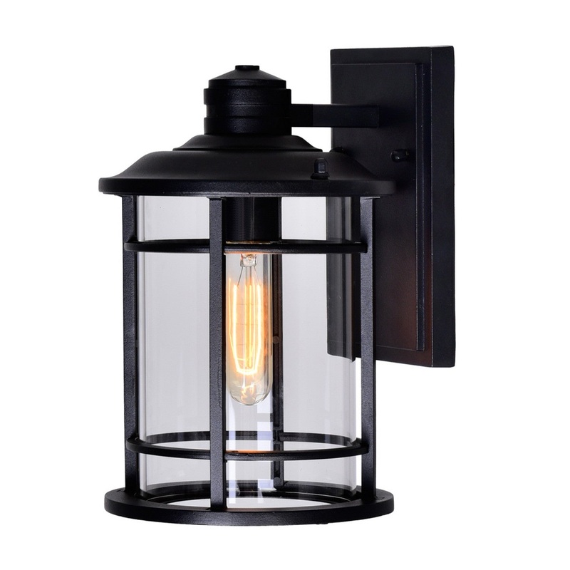 CWI Lighting 0096W7-1-101 Belmont One Light Outdoor Wall Lantern, Black