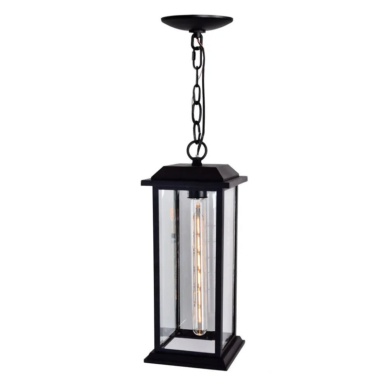 CWI Lighting 0409P6-1-101 Blackbridge One Light Outdoor Pendant, Black