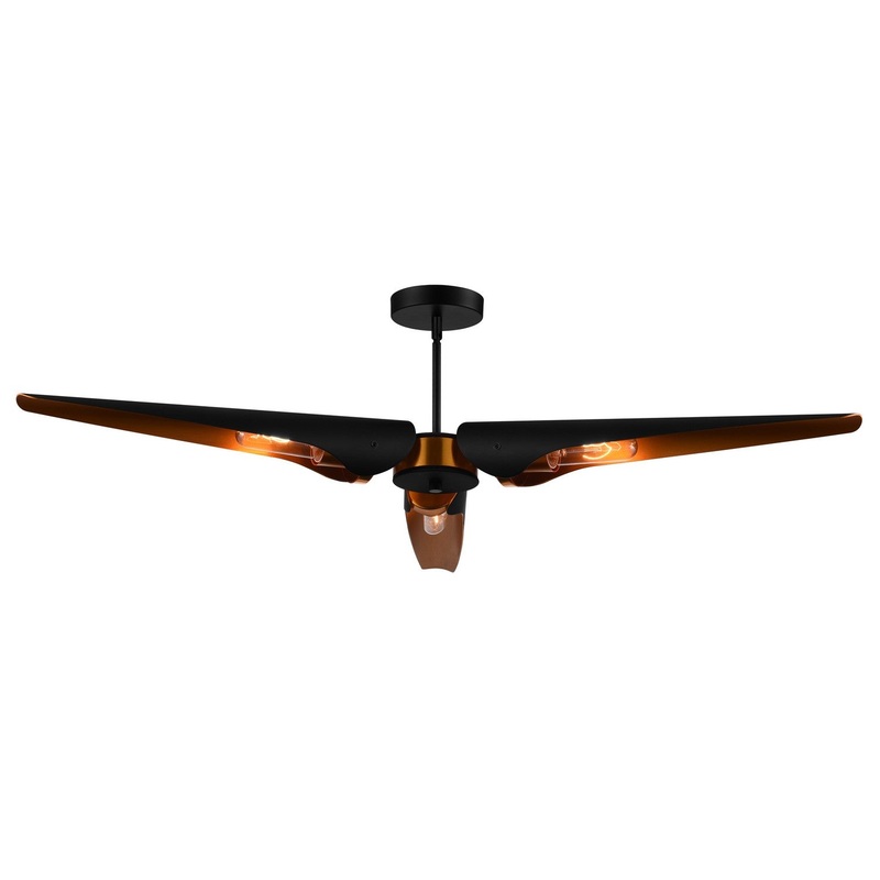 CWI Lighting 1019P39-3-143 Amar Three Light Chandelier, Matte Black