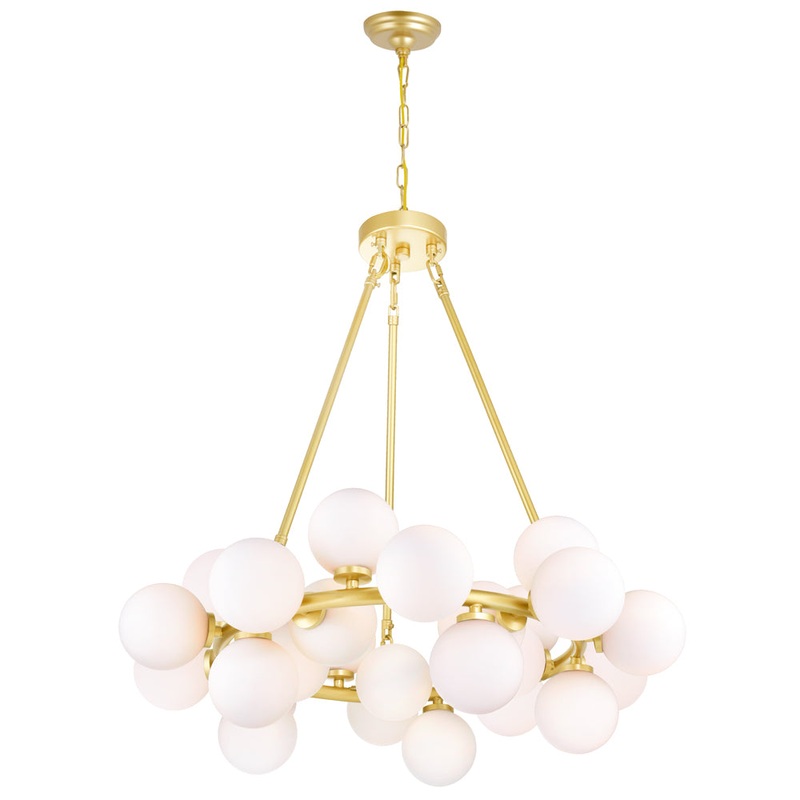 CWI Lighting 1020P26-25-602 Arya LED Chandelier, Satin Gold