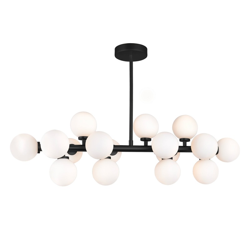CWI Lighting 1020P36-16-101 Arya LED Chandelier, Black