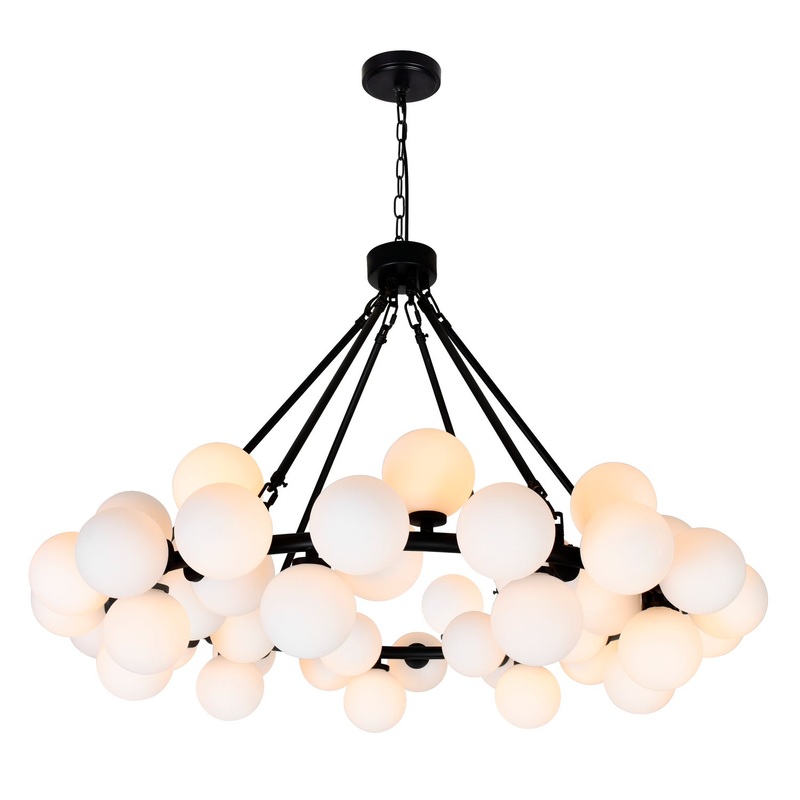 CWI Lighting 1020P39-45-101 Arya LED Chandelier, Black