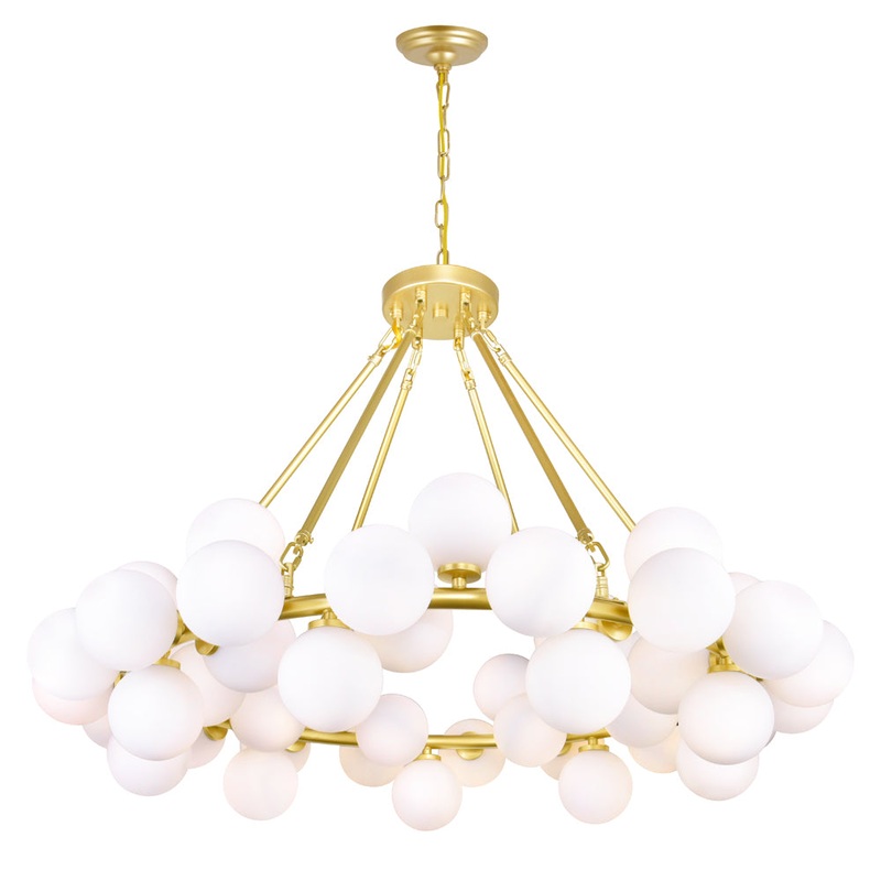 CWI Lighting 1020P39-45-602 Arya LED Chandelier, Satin Gold