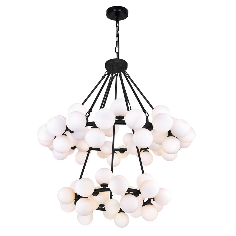 CWI Lighting 1020P39-70-101 Arya LED Chandelier, Black
