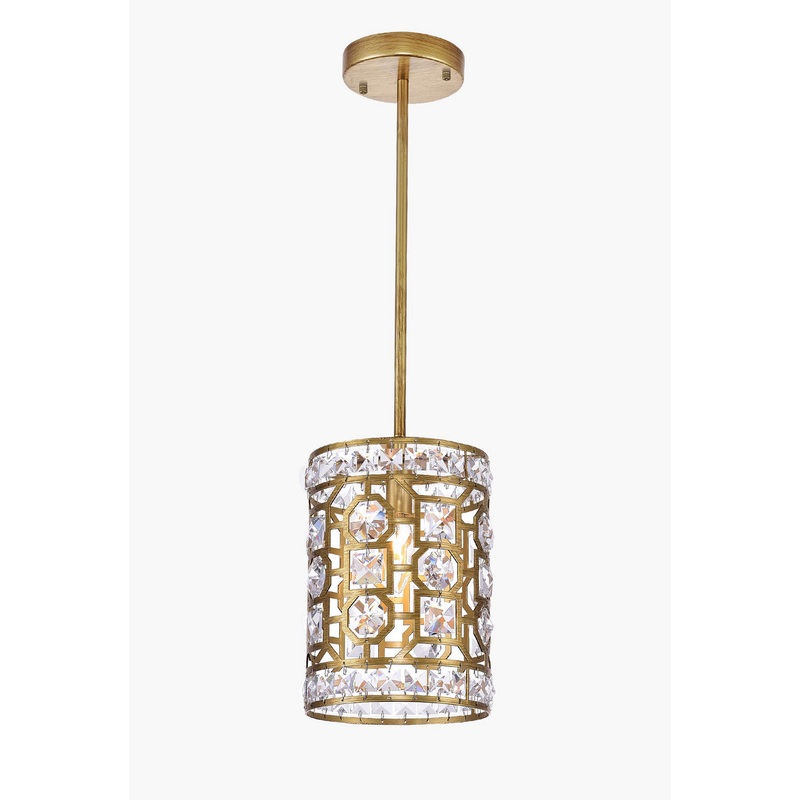 CWI Lighting 1026P7-1-193 Belinda One Light Mini Pendant, Champagne