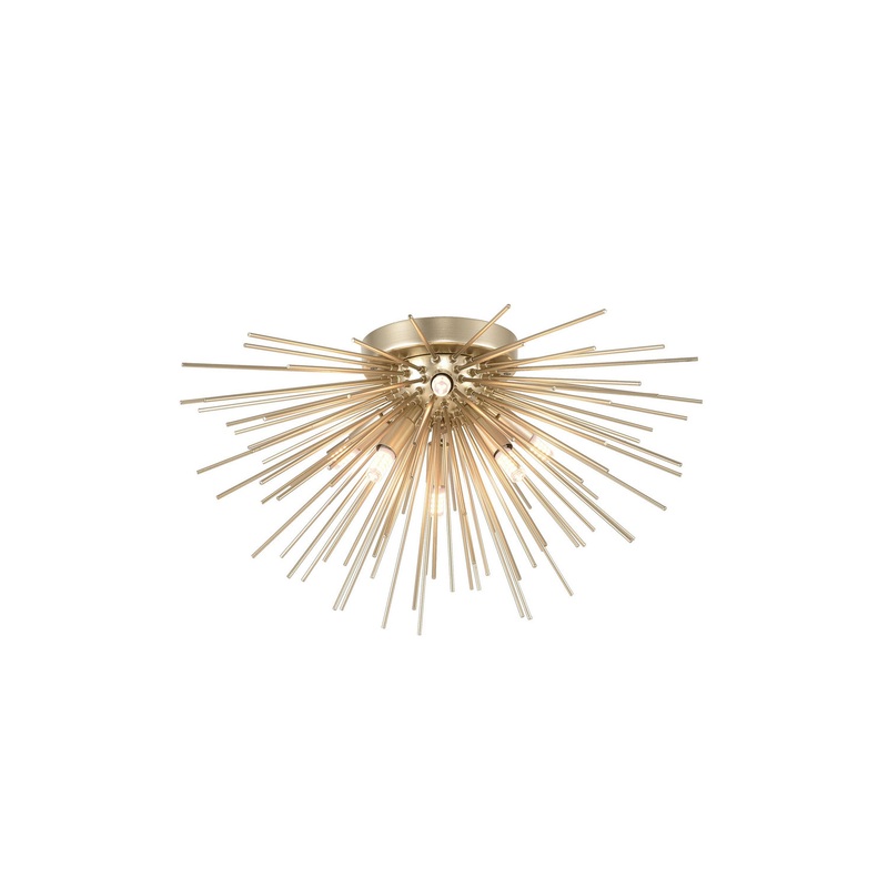 CWI Lighting 1034C20-6-620 Savannah Six Light Flush Mount, Gold Leaf