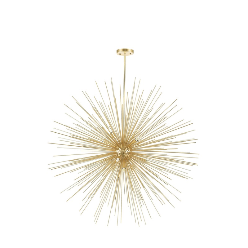 CWI Lighting 1034P40-14-620 Savannah 14 Light Chandelier, Gold Leaf