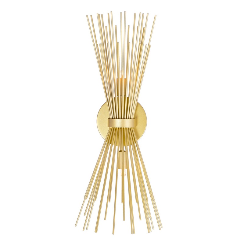 CWI Lighting 1034W8-2-620 Savannah Two Light Wall Sconce, Gold Leaf