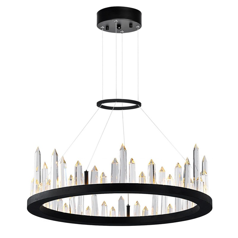 CWI Lighting 1043P24-101 Juliette LED Chandelier, Black