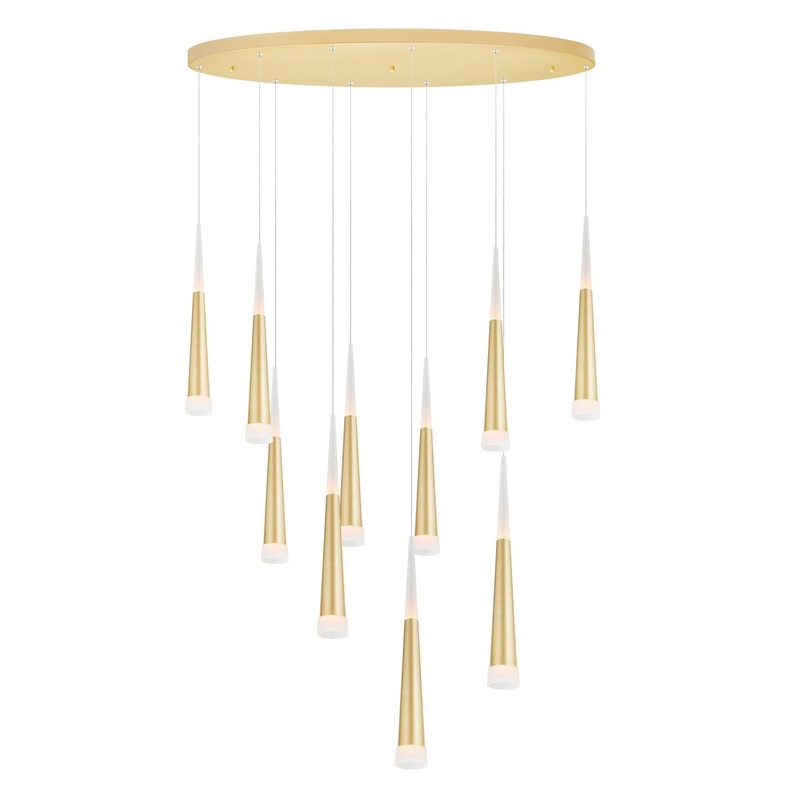CWI Lighting 1103P40-10-602 Andes LED Pendant, Satin Gold (Discontinued)