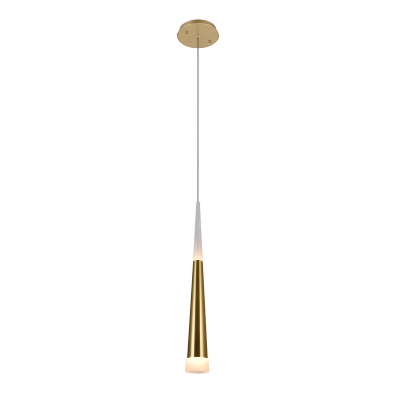 CWI Lighting 1103P5-1-602 Andes LED Mini Pendant, Satin Gold