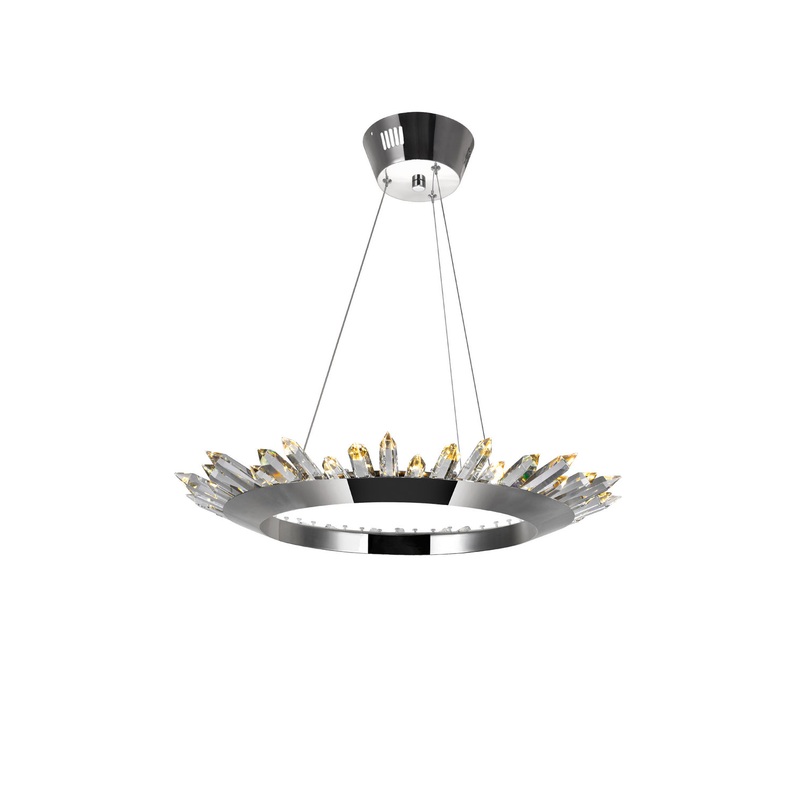 CWI Lighting 1108P24-613 Arctic Queen LED Chandelier, Polished Nickel (Discontinued)