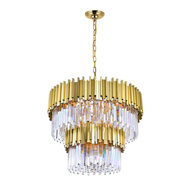 CWI Lighting 1112P32-12-169 Deco 12 Light Chandelier, Medallion Gold