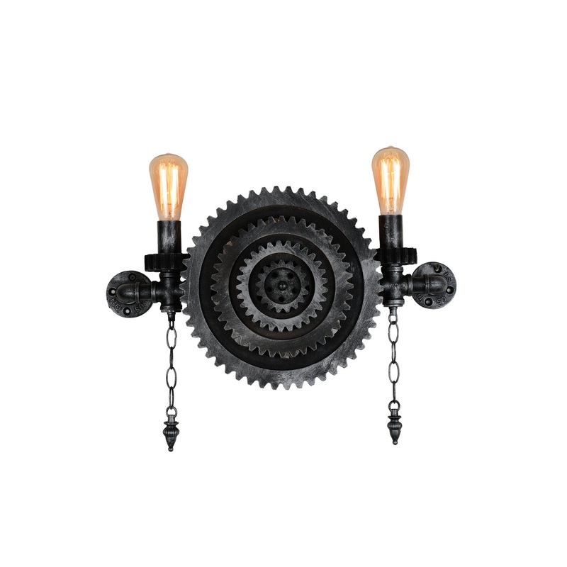CWI Lighting 9737W24-2-187 Soto Two Light Wall Sconce, Gray