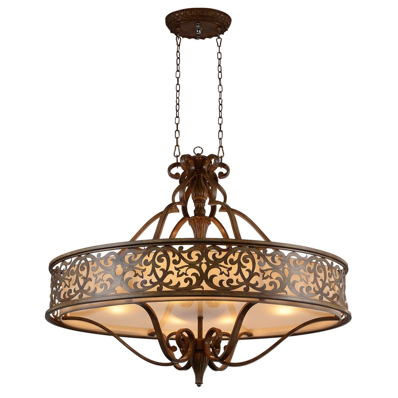 CWI Lighting 9807P39-6-116 Nicole Six Light Chandelier, Brushed Chocolate