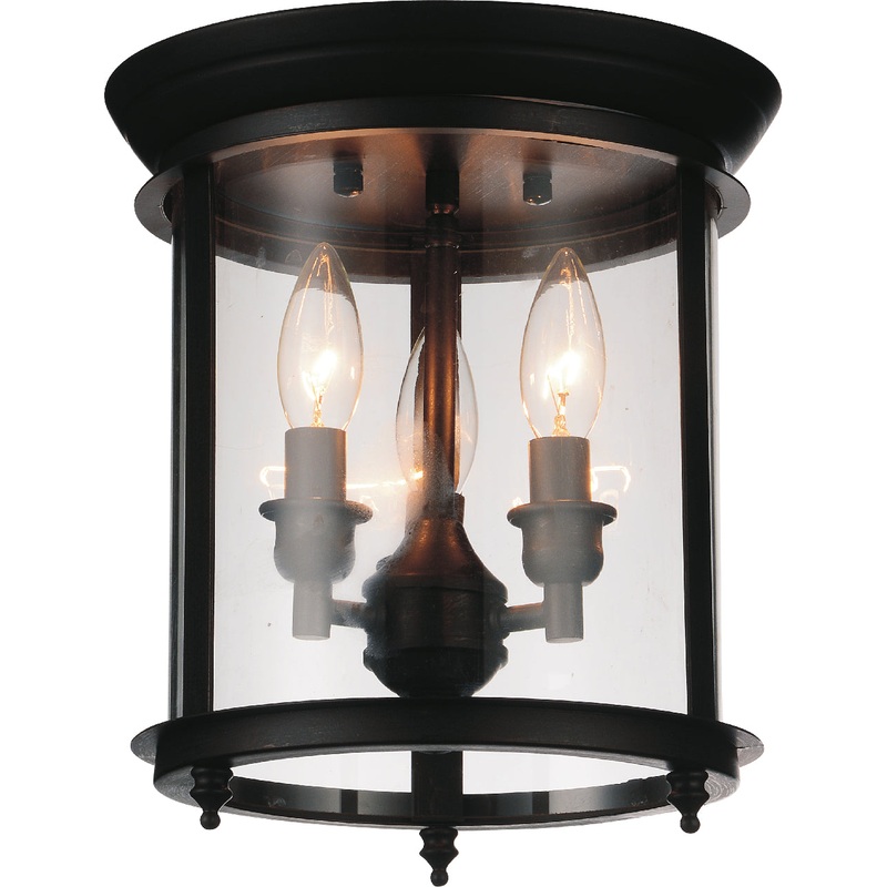 CWI Lighting 9809C10-3-109 Desire Three Light Flush Mount, Oil Rubbed Bronze