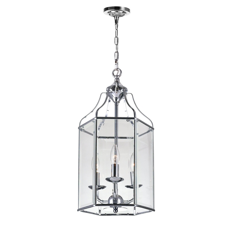 CWI Lighting 9917P10-3-601 Maury Three Light Chandelier, Chrome