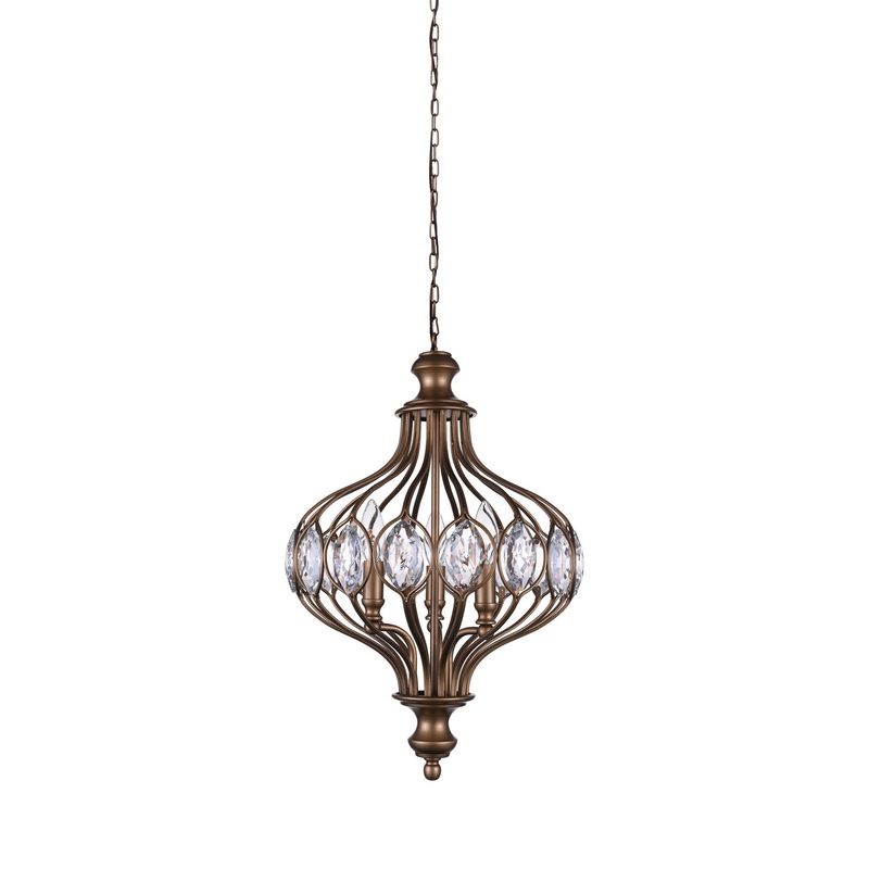 CWI Lighting 9935P19-6-182 Altair Six Light Chandelier, Antique Bronze