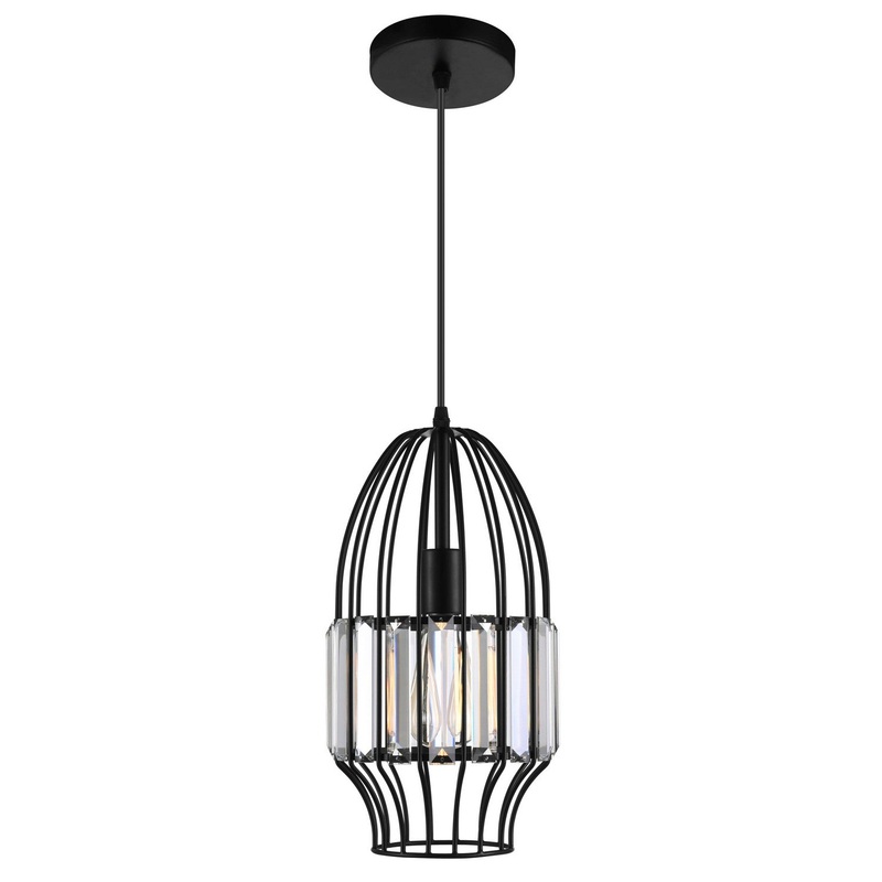 CWI Lighting 9942P7-1-101 Alethia One Light Mini Pendant, Black