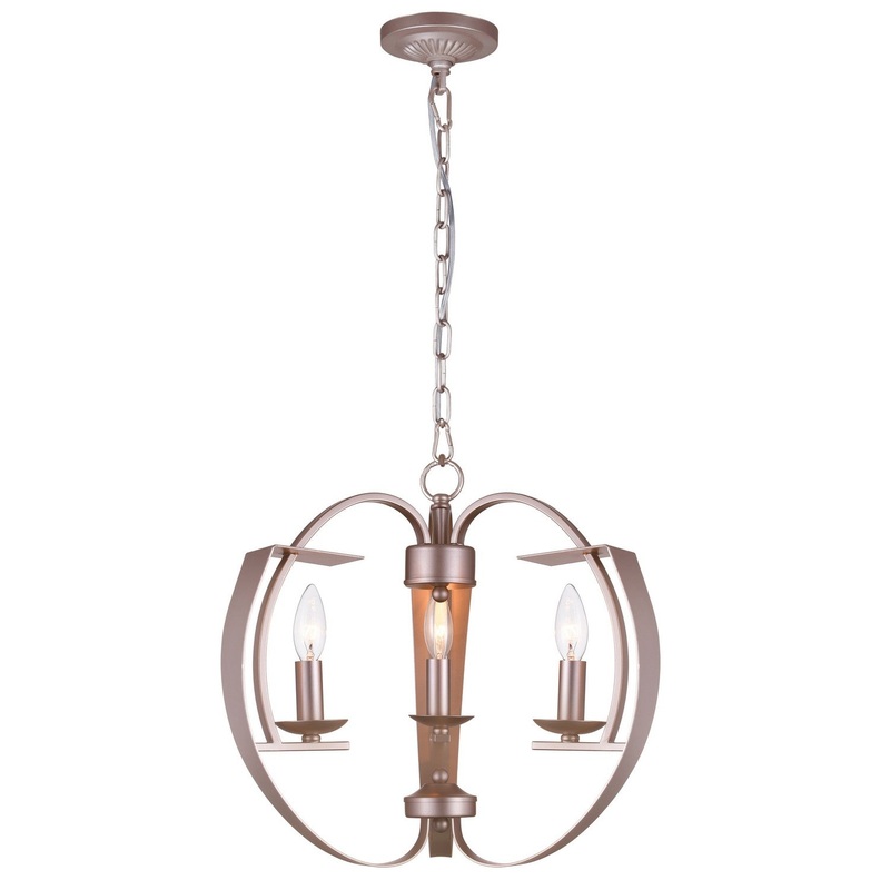 CWI Lighting 9950P16-3-221 Verbena Three Light Chandelier, Pewter