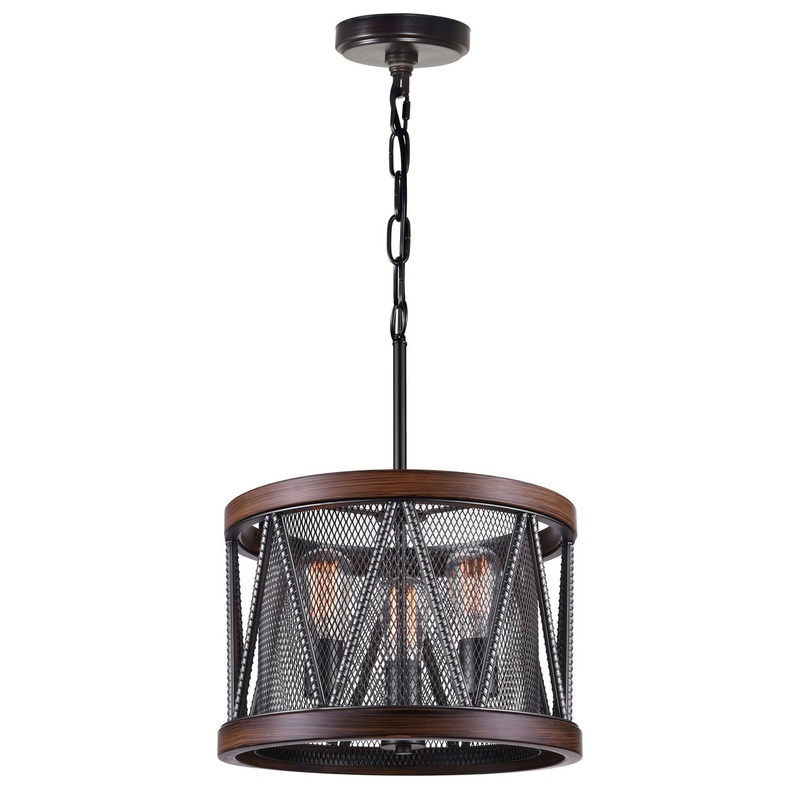 CWI Lighting 9954P16-3-101 Parsh Three Light Chandelier, Pewter