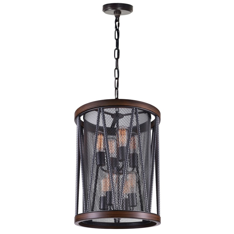 CWI Lighting 9954P16-8-101 Parsh Eight Light Chandelier, Pewter