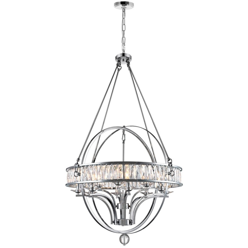 CWI Lighting 9957P42-12-601 Arkansas 12 Light Chandelier, Chrome