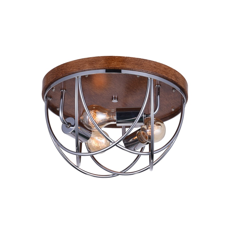 CWI Lighting 9965C14-3-601 Parana Three Light Flush Mount, Chrome