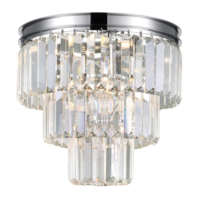 CWI Lighting 9969C12-8-601 Weiss Eight Light Flush Mount, Chrome