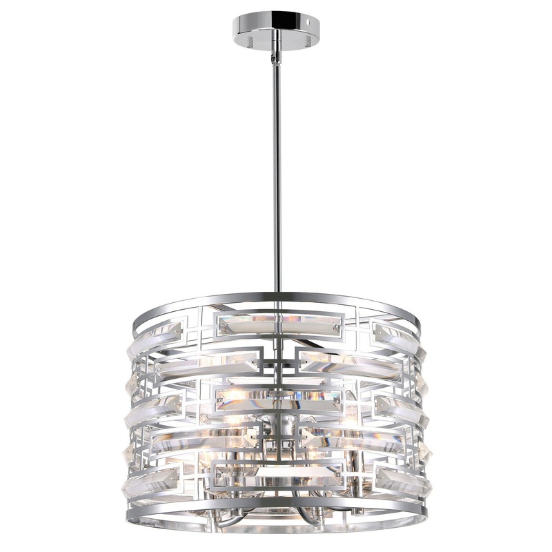 CWI Lighting 9975P15-4-601 Petia Four Light Chandelier, Chrome
