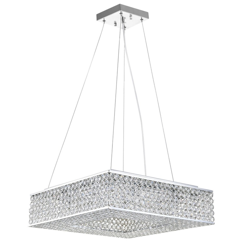 CWI Lighting QS8391P14C-S Dannie Eight Light Chandelier, Chrome