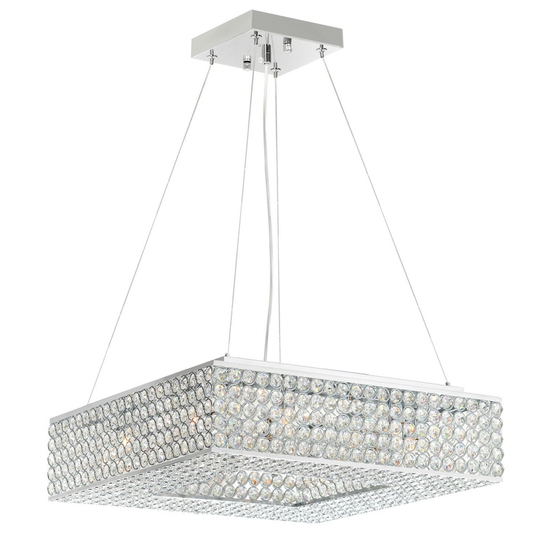 CWI Lighting QS8391P18C-S Dannie Eight Light Chandelier, Chrome