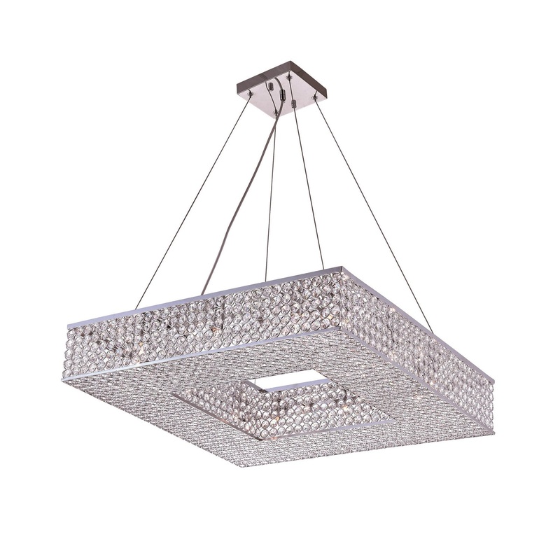 CWI Lighting QS8391P24C-S Dannie 12 Light Chandelier, Chrome (Discontinued)