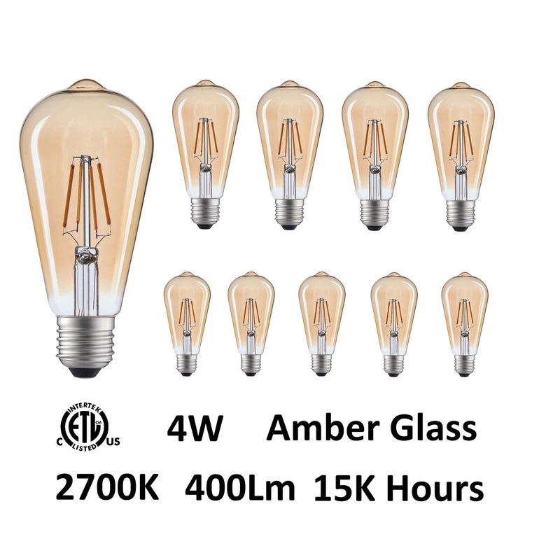 CWI Lighting ST19K2700W4-10 Bulbs Light Bulb, Amber