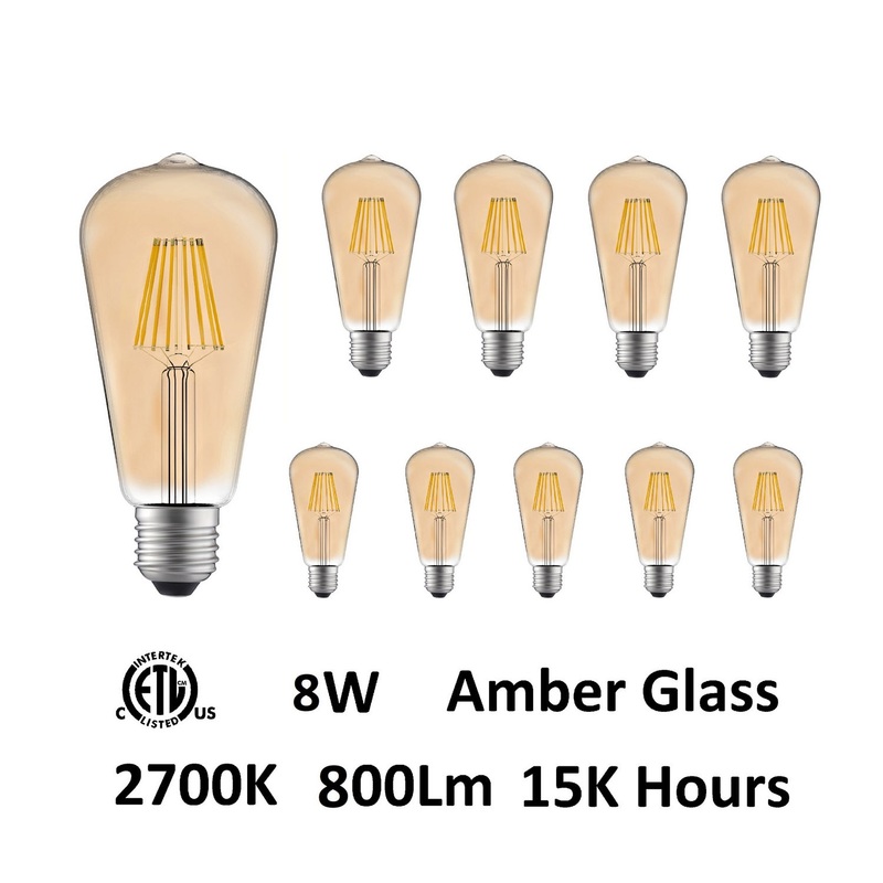 CWI Lighting ST19K2700W8-10 Bulbs Light Bulb, Amber