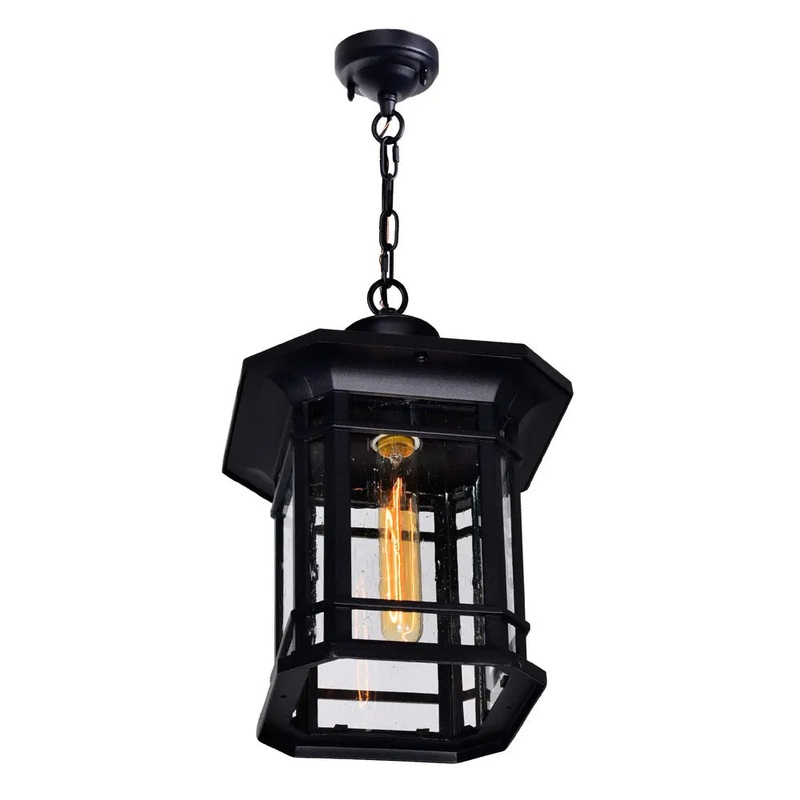 CWI Lighting 0411P9-1-101 Blackburn One Light Outdoor Pendant, Black