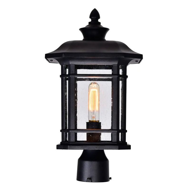 CWI Lighting 0411PT9-1-101 Blackburn One Light Outdoor Lantern Head, Black