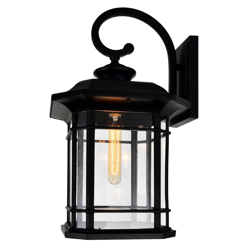CWI Lighting 0411W11-1-101 Blackburn One Light Outdoor Wall Lantern, Black