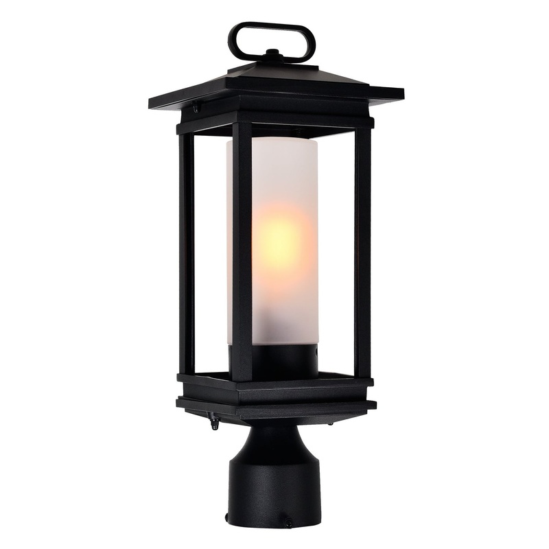 CWI Lighting 0412PT7-1-101 Granville One Light Outdoor Lantern Head, Black