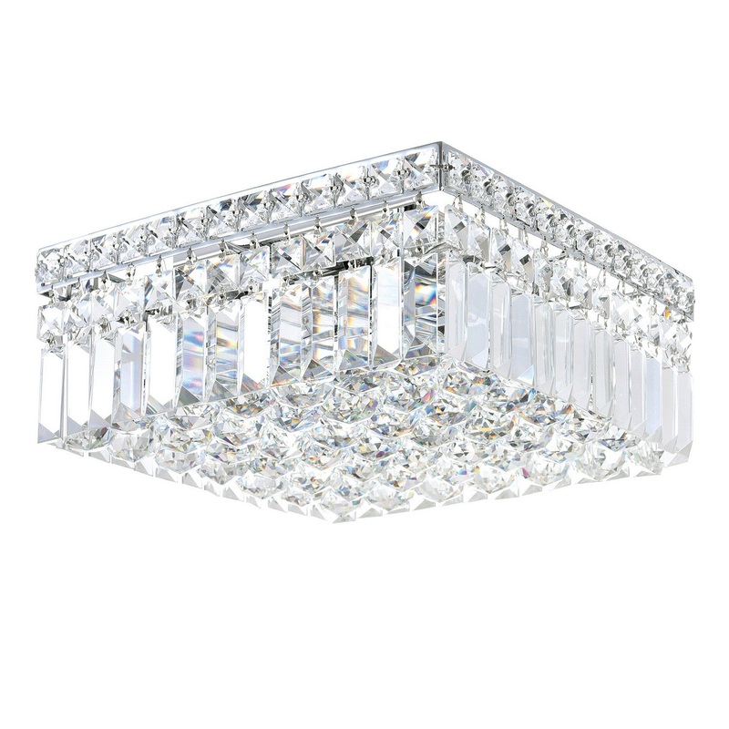 CWI Lighting 8005C12C-S Colosseum Four Light Flush Mount, Chrome